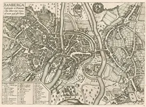 Anonymous Prints: Map of Bamberg, Bambergae episcopalis in Franconiae urbis celeberrimae typus ad ()