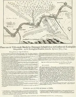 Map of the battle of Dettingen