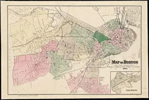 Districts Prints: Map of Boston from the latest surveys