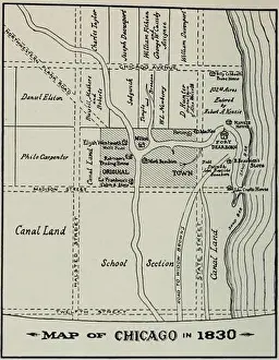 Map of Chicago in 1830