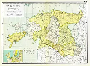 Tallinn Prints: Map of Estonia – Eesti haldusjaotus 1925
