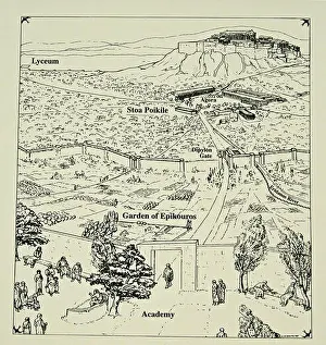 Melissa Jooste Prints: Map of Hellenistic Philosophical schools