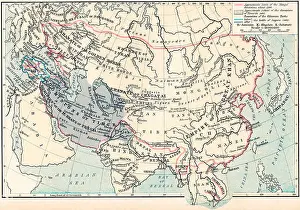 Centuries Prints: Map of the Mongol Dominions, 1300-1405