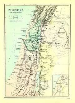Palestine Prints: Map of Palestine From an edition of John Browns Self Interpreting Bible first published in 1778