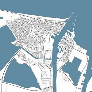 City Map Prints: Map of Port Said, Egypt. Detailed city vector map