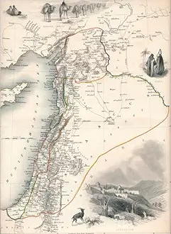 Cartography Prints: Map of Syria, 1851. Artist: John Tallis