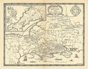 St Martin Prints: Map of Wessex of the Novels and Poems of Thomas Hardy, by Emery Walker 1918