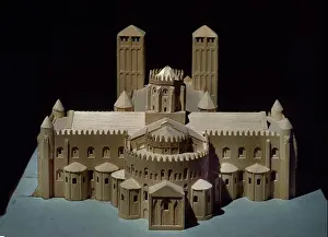 MAQUETA DE LA CATEDRAL DE SANTIAGO BAJO LA IDEA DE K J CONANT