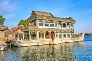 Images Dated 27th April 2017: The Marble Boat at the shore of Kunming Lake, Summer Palace, Beijing, China
