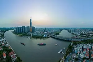 Ho Chi Minh City Prints: March 12, 2023: panoramic view of Landmark residential area