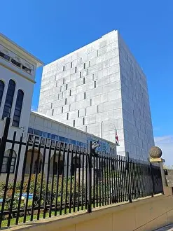 Rica Prints: March 15 2023 - San Jose, Costa Rica in Central America: View of the outside of Plaza de la Democracia