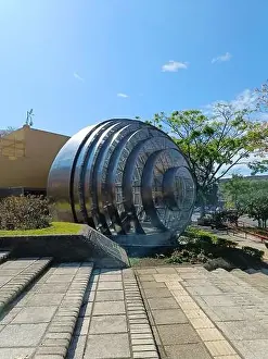 March 15 2023 - San Jose, Costa Rica in Central America: View of the outside of Plaza de la Democracia