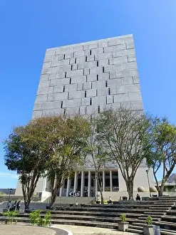 March 15 2023 - San Jose, Costa Rica in Central America: View of the outside of Plaza de la Democracia