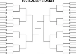 March madness bracket. Empty tournament infographics template
