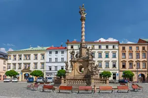 Plague Prints: Marian Plague Column On Dolni Namesti In Olomouc, Moravia Czech Republic