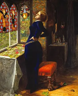 Mariana Prints: Mariana, 1851, Painting by John Everett Millais