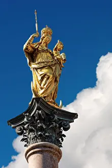Marienplatz Prints: Mariensaule - Marian Column in Marienplatz