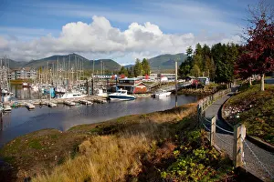 Columbia Prints: The Marina In A Quaint Fishing Village; Ucluelet, British Columbia, Canada