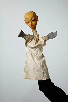 Puppet Prints: A marionette, La bêcheuse, created by Georges Lafaye