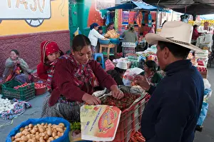 Guatemala Prints: Market, Totonicapan, Guatemala, Central America
