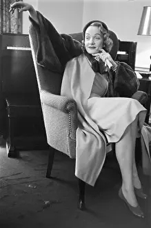 Entertainer Prints: Marlene Dietrich, during an interview in Chicago, 1952