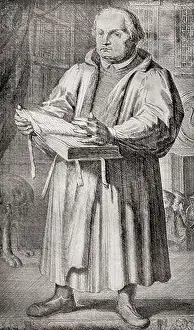 Theology Prints: Martin Luther, 1483 - 1546. German professor of theology