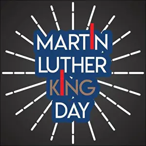 Blue Card Prints: Martin Luther King Day flyer, banner or poster