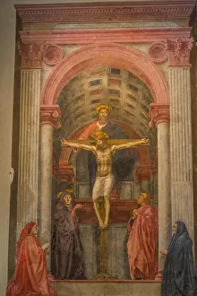 Catholic Prints: Masaccio, Holy Trinity, Santa Maria Novella, Florence, Italy