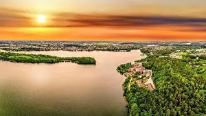 Masuria Prints: Masuria - the land of a thousand lakes visible from the bird's eye view