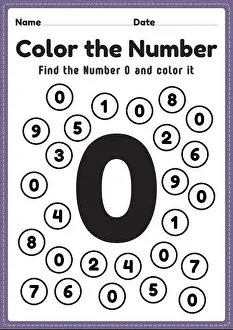 Home School Prints: Math coloring & counting number 0 worksheet maths activities for kindergarten kids to learn basic mathematics skills