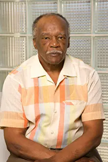 Wondering Prints: Mature black man portrait with mustache