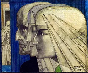 Meditation Prints: Maturity Meditation Fire 1923 Jan Toorop ( Johannes Theodorus Toorop)