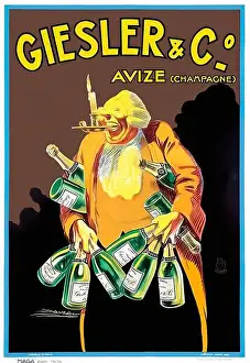 MAUZAN Achille Luciano - Giesler & Co - Avize (Champagne) 1923 - Vintage French advertising poster