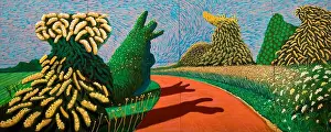 Travel Europe Prints: May Blossom on the Roman Road, 2009 painting