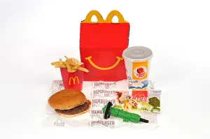 Fastfood Prints: Mcdonalds Happy Meal with hamburger