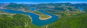 The meanders of Arda river near Ribartsi village in Bulgaria