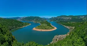 The meanders of Arda river near Ribartsi village in Bulgaria