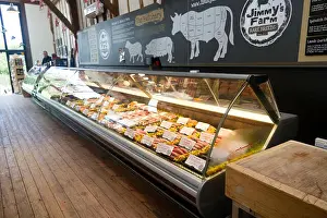 Caucasian Appearance Prints: Meats on display in The Butchery, Jimmy's Farm, Wherstead, Ipswich, UK