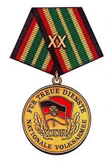 Europaeisch Prints: Medal of the GDR: Medaille für treue Dienste in der Nationalen Volksarmee