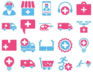 Spectacles Prints: Medical icon set