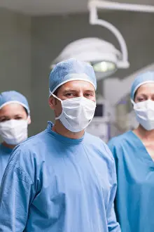 Sterile Prints: Medical team wearing mask and cap