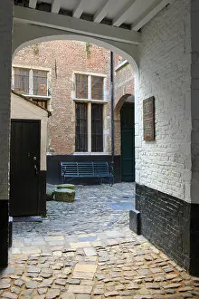 Archway Prints: The medieval alley named 'Vlaeykensgang' (1591) in Antwerp, Belgium