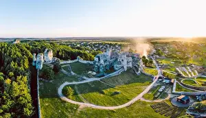 medieval castle ruins located in Ogrodzieniec, Poland