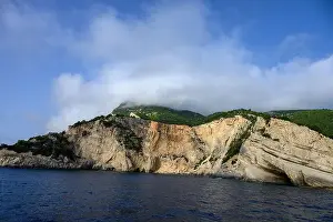 Greece Island Prints: Mediterranean Sea in Zakinthos with blue sky
