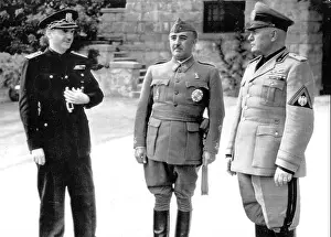 Italian Riviera Prints: Meeting of Franco and Mussolini 1941