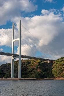 Images Dated 10th December 2012: Megami Bridge spans the Bay of Nagasaki, Japan