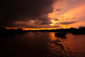 Thunderstorm Prints: Mekong River Sunset