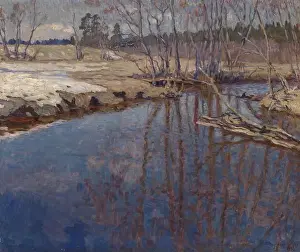 Sun Light Prints: Meltwater. Museum: PRIVATE COLLECTION. Author: Bogdanov-Belsky, Nikolai Petrovich
