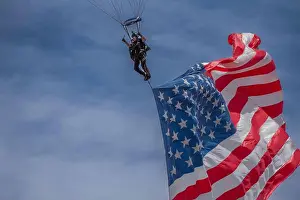 American Flag Prints: Members of the U.S. Navy Parachute Team