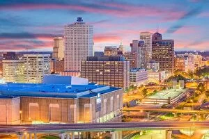 Images Dated 24th August 2017: Memphis, Tennessee, USA downtown skyline at twilight